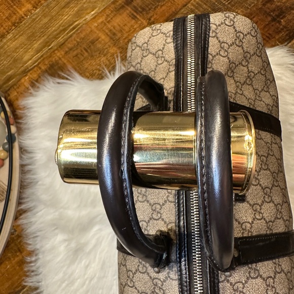 🧡🧡 AUTHENTIC GUCCI GG Monogram Medium Joy Boston Dark Brown 👜👜 - Picture 7 of 16